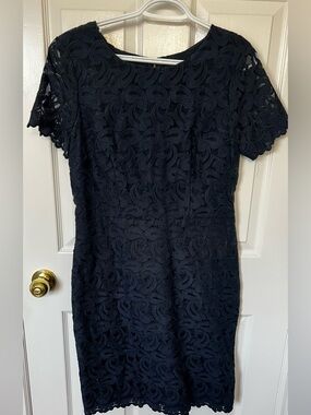 Next navy all over lace dress